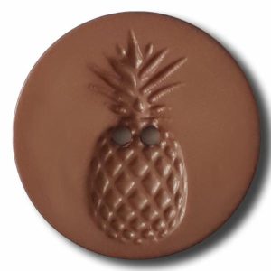 Blouse Buttons | Button With Pinapple Design 2 Holes – Size: 28Mm – Color: Brown