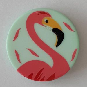 Blouse Buttons | Novelty Button Flamingo With Shank – Size: 18Mm – Color: Green