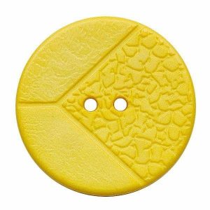 Blouse Buttons | Polyamide Button Round Shape With 2 Holes – Size: 25Mm – Color: Yellow