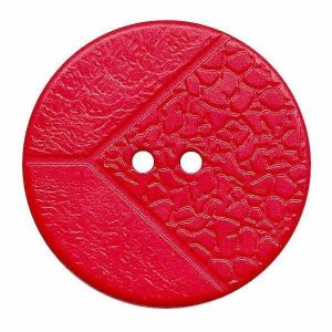 Blouse Buttons | Polyamide Button Round Shape With 2 Holes – Size: 30Mm – Color: Red