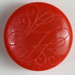 Handicrafts | Polyester Button – Size: 15Mm – Color: Red