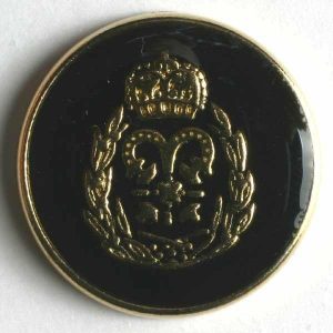 Jacket Buttons | Coat Of Arms Button, Full Metal – Size: 23Mm – Color: Black