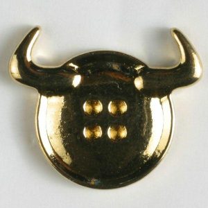 Jacket Buttons | Taurus Button, Full Metal – Size: 20Mm – Color: Gold