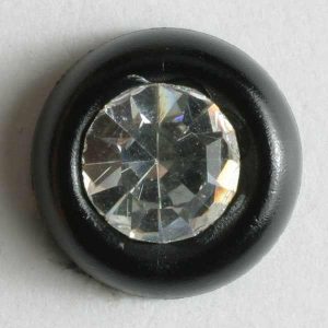 Blouse Buttons | Rhinestone Button – Size: 11Mm – Color: Black