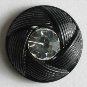 Jacket Buttons | Rhinestone Button – Size: 13Mm – Color: Black