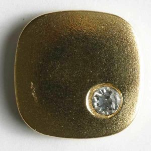 Jacket Buttons | Rhinestone Button – Size: 18Mm – Color: Gold